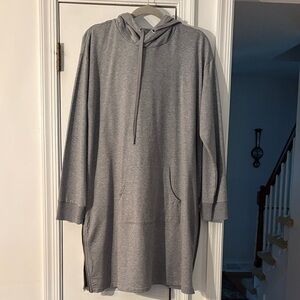 Garnet Hill Women's Gray Hoodie Dress